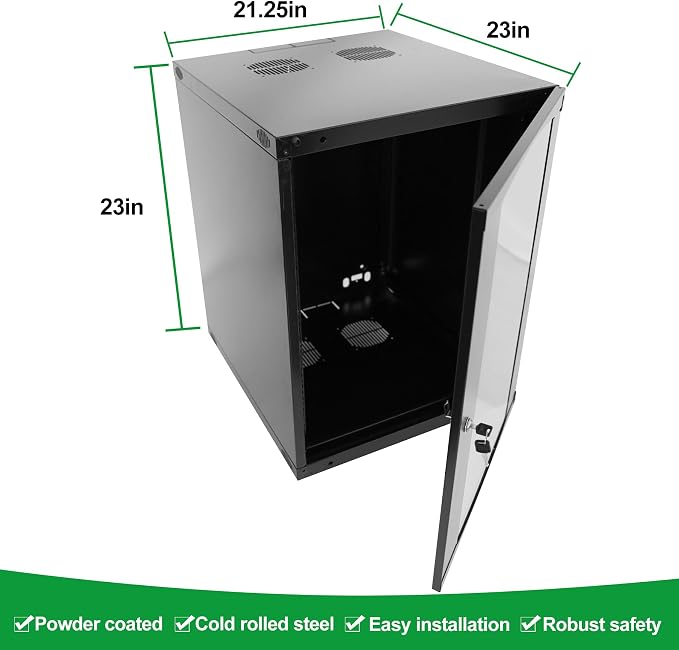 9U Server Cabinet Wall Mount Rack Enclosure - Image 2