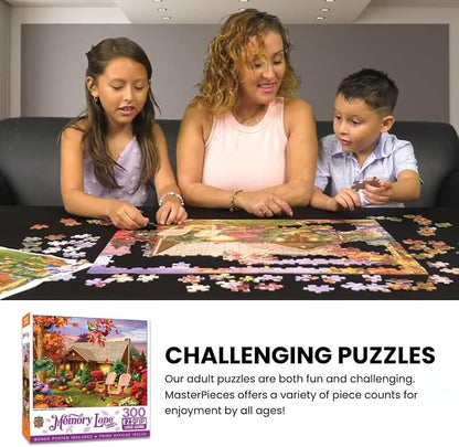 MasterPieces - 300 Piece Jigsaw Puzzle, Large EZ Grip Shapes, Mountain Hideaway - Image 4