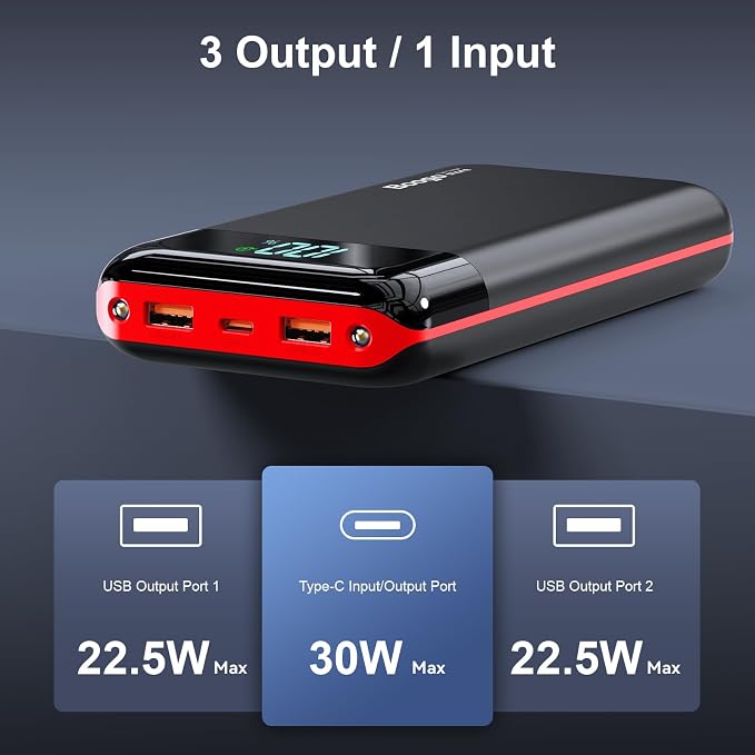 Portable Charger Power Bank 52800mAh Powerbank PD 30W and QC 4.0 Fast Charging - Image 7