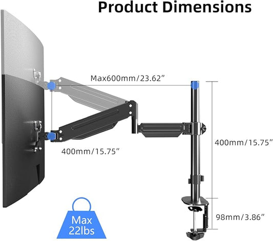 Pholiten Premium Single Monitor Arm - Image 2