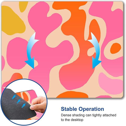 Mouse Pad, Modern Abstract Mousepad, Cute Pink Mouse Mat Waterproof Non-Slip - Image 6