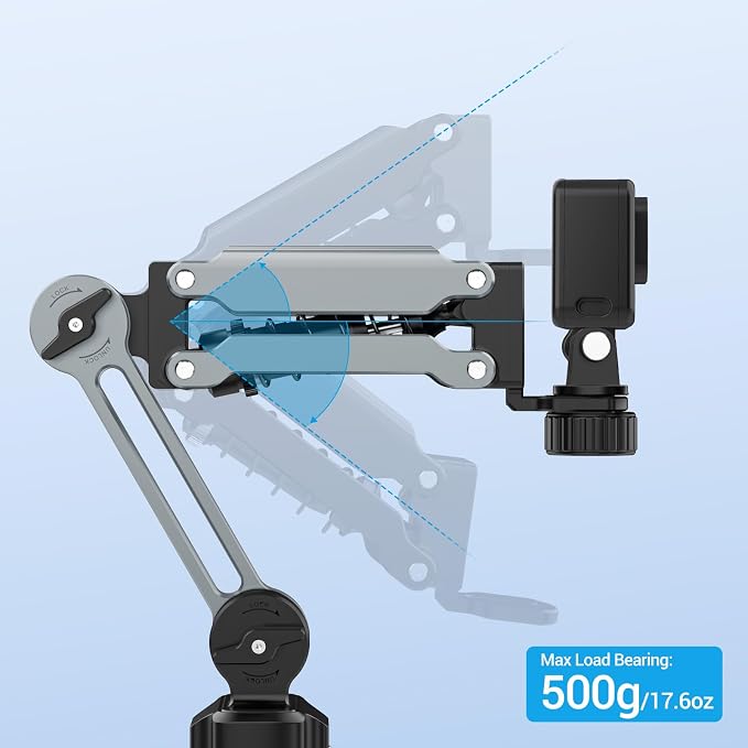 Geyo Camera Suction Cup Mount, Aluminum Alloy Multi-Function Shock Absorber Arm - Image 5