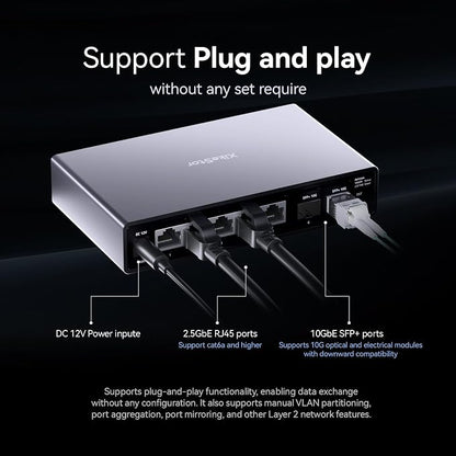 7-Port 2.5GbE Managed Switch | 5 x 2.5G Base-T + 2 x 10G SFP+ | Web Managed - Image 5
