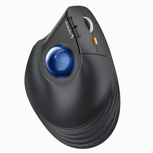 ProtoArc Vertical Wireless Trackball Mouse, EM05 NL Bluetooth Ergonomic by ProtoArc