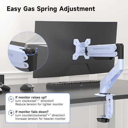 Suptek Monitor Mount Gas Spring Monitor Arm Desk Mount Fully Adjustable Fits - Image 5