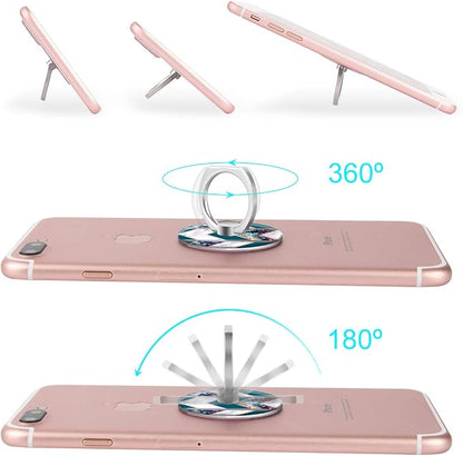 Bonoma Phone Ring Grip, 3 Pack Wave Geometric Marble 360 Degree Rotation 180 - Image 4