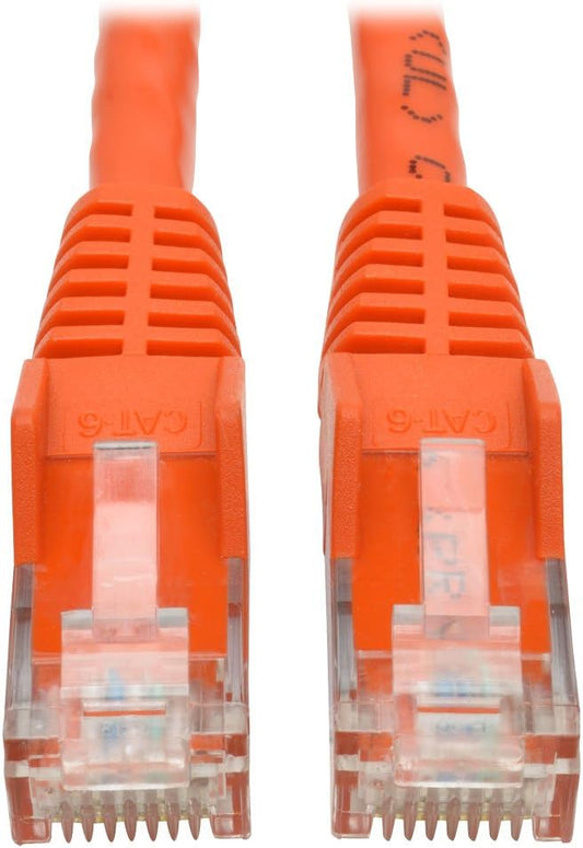 Tripp Lite Cat6 Gigabit Ethernet Snagless Molded Patch Cable UTP Orange RJ45 by TrippLite