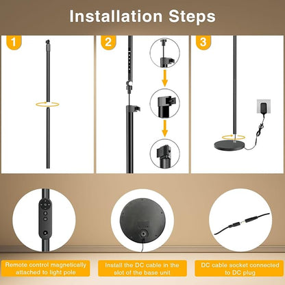 Ring Light with Stand, 15W Dimmable Zoom Lighting - Image 6