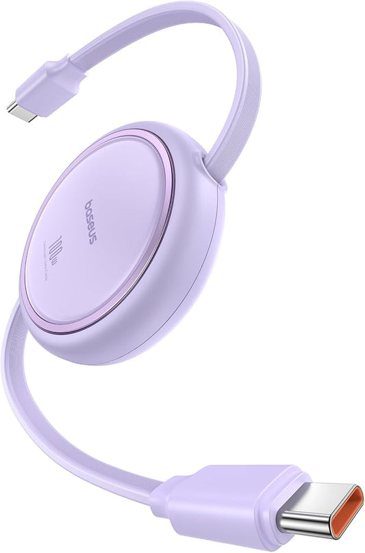 Baseus USB C to USB C Cable, 100W Retractable USB C 5A Fast Charging Cable by Baseus
