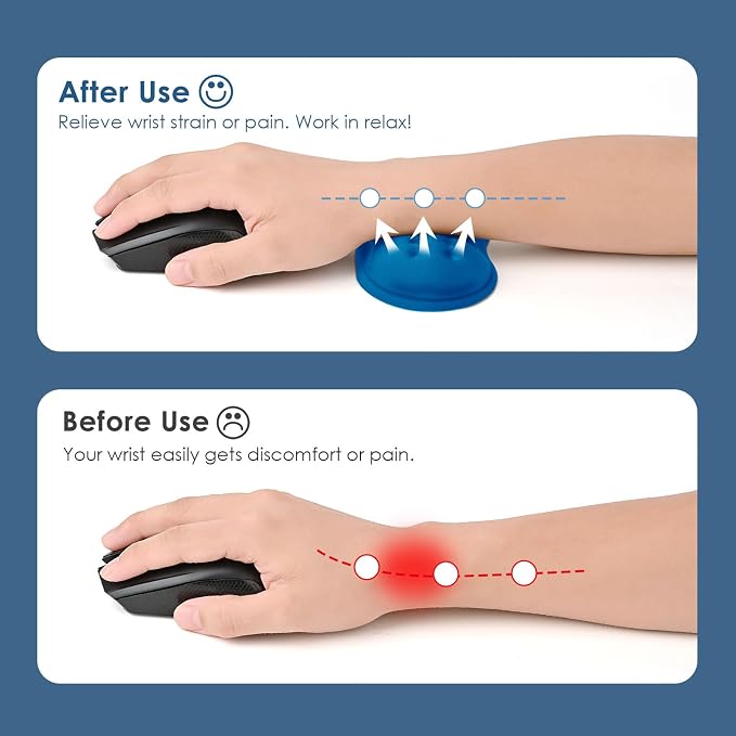 VANKEY Ergonomic Mouse Wrist Rest, Soft Mouse Wrist Support Pad - Image 3