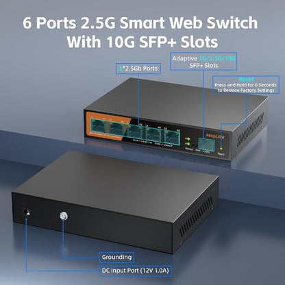 6 Port 2.5G Web Smart Managed Ethernet Switch - Image 2