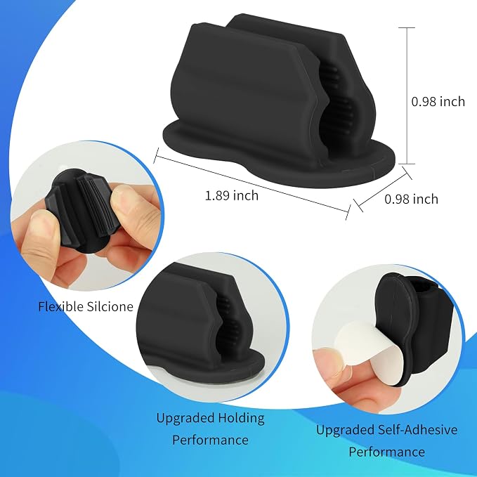 Adhesive Pen Pencil Holder for Desk Wall - Image 2