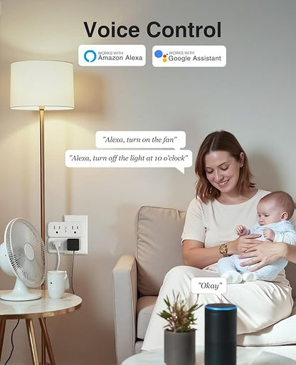 Dual Smart Plug 15A, GHome Smart Plugs Work - Image 4