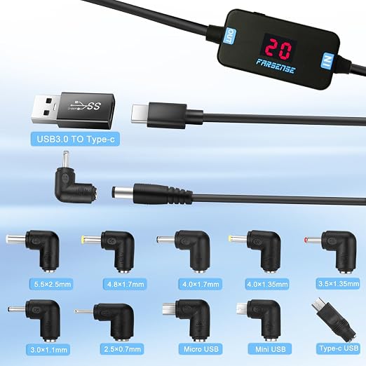 FARSENSE USB C to DC Adapter, Barrel PD Trigger Cable - Image 7