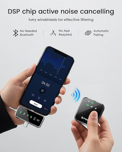 PQRQP 3 in 1 Microphone for iPhone/Android/Camera, Mini Microphone, 328ft - Image 2