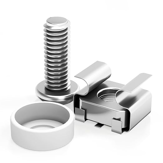 M6 x 16mm Rack Mount Cage Nuts, Screws and Washers by XOOL