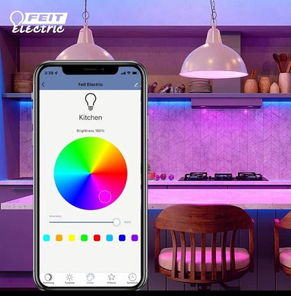 Feit Electric 50-Watt Equivalent MR16 Alexa Google Siri Smart RGBW LED Light - Image 8