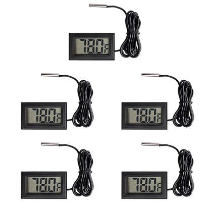 HiLetgo 5pcs Digital LCD Thermometer Temperature Digital LCD Fridge Thermometer by HiLetgo