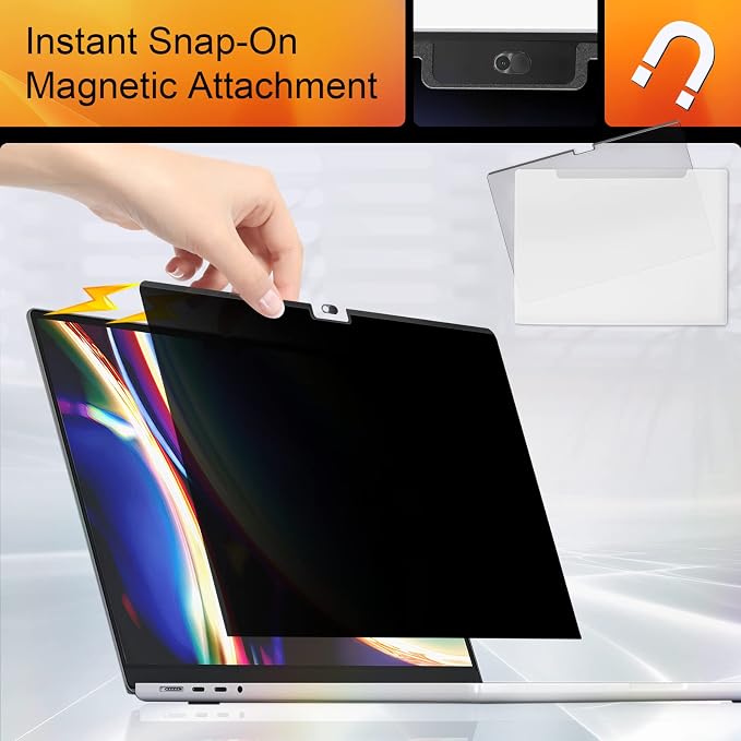 Magnetic Privacy Screen for MacBook Air 13.6 & 13 Inch 2022-2025, Matte - Image 6