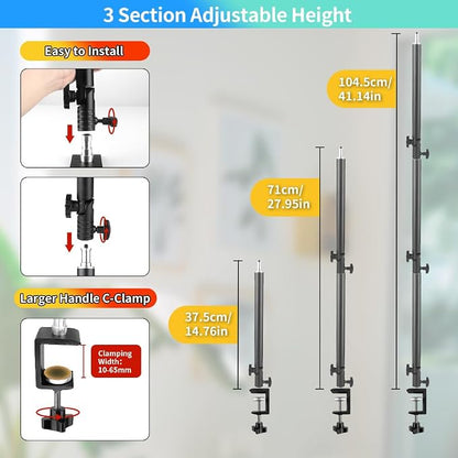 Heavy Duty Overhead Camera Desk Mount Stand 14.5"-41" - Image 6