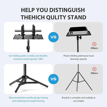 Projector Stand Tripod, Laptop Tripod Stand, Foldable Portable Projector Floor - Image 3