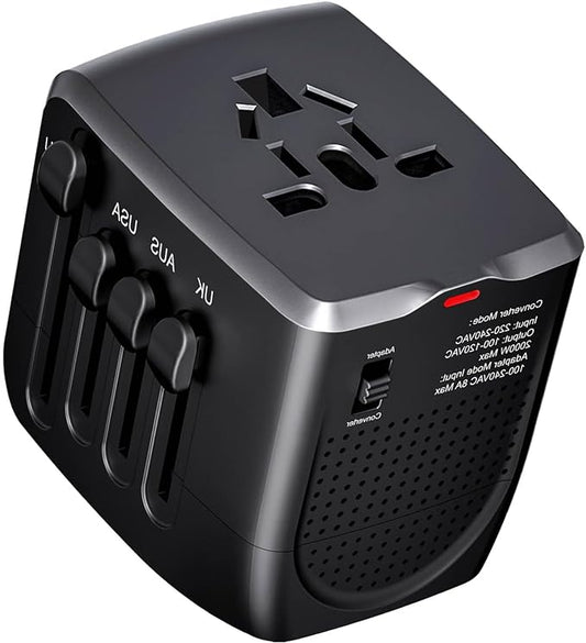 International Travel Adapter Voltage Converter to Step Down 230V to 120V by WAUDM