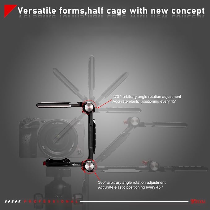 SY38 Camera Quick Release Foldable Half Cage, Camera Cage Compatible - Image 4