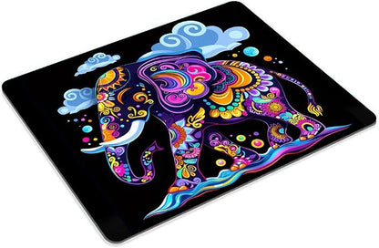 Square Mouse Pad Decorative Patterned Elephant-1, Gaming Mouse Pads - Image 2