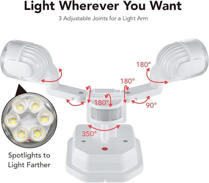 OREiN 2 Pack Motion Sensor Outdoor Lights, 450° Superwide Adjustment Dimmable - Image 2