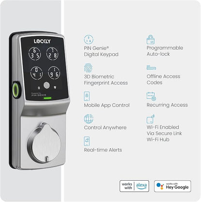 Lockly Secure Pro Wi-Fi Smart Door Lock, Keyless Entry - Image 9