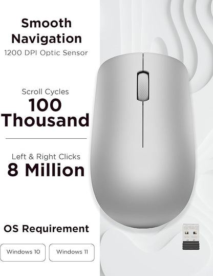 Lenovo 530 Full Size Wireless Computer Mouse - Image 3