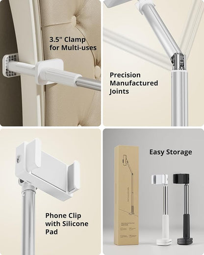 Phone Holder for Bed, 360° Rotation Cell Phone Stand, Flexible Long Arm - Image 5