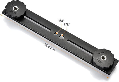 UTEBIT 8 inch Flash Bracket, Dual Camera Mount Flash Bracket Extension Bar - Image 3