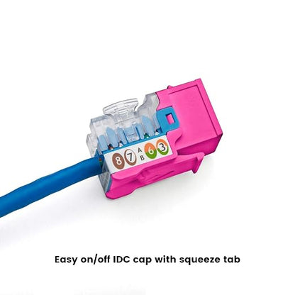 trueCABLE Cat5e Keystone Jack, Unshielded, 90 Degree Punch-Down, PoE++ 100W - Image 5