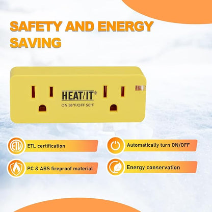 HEATIT ET-21 Freeze Thermostatically Controlled Outlet On at 38F /Off at 50F - Image 4