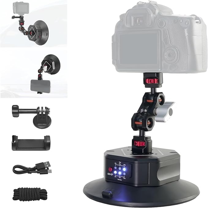 FIFIELD 6in Electric Auto Pump Suction Cup Camera Mount by FIFIELD