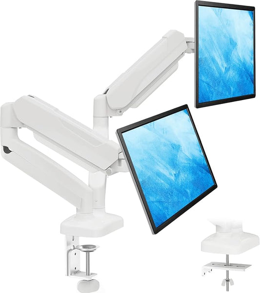 MOUNTUP Dual Monitor Stand for Desk, Pneumatic Monitor Arms for 2 Monitors Max by MOUNTUP