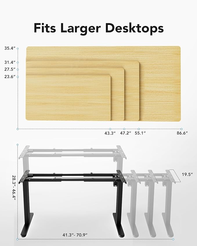 HUANUO Standing Desk Frame - Image 3