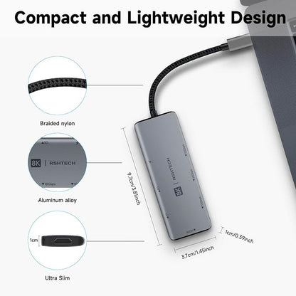RSHTECH USB C Hub 7-in-1 Multiport Adapter - Image 8