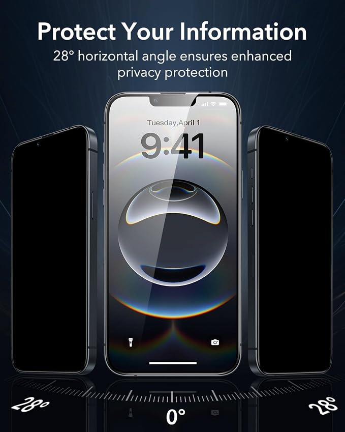 ESR 3 Pack for iPhone 16e/ iPhone 14/ iPhone 13/ iPhone 13 Pro Privacy Screen - Image 3