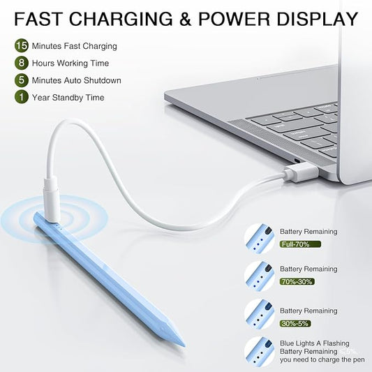 Pen for iPad 2018-2025, HATOKU 15 Mins Fast Charging Pencil 1st Gen - Image 2