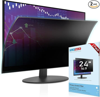 FILMEXT [2 Pack Removable 24 Inch Computer Privacy Screen Filter by FILMEXT