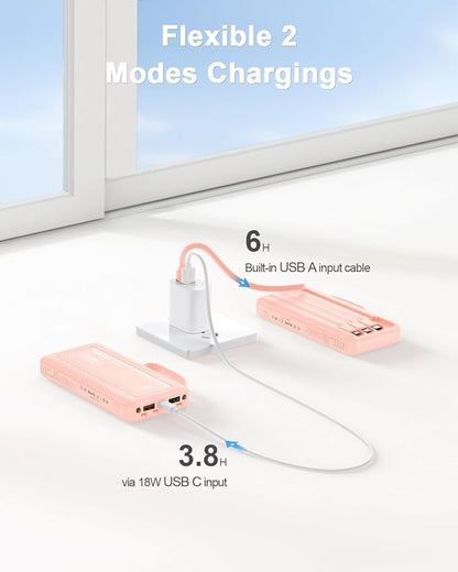 Portable Charger with Built in Cables, Slim 10000mAh Fast Charging 22.5W Power - Image 6