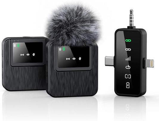 3-in-1 Mini Microphone for iPhone, Camera - 328ft Long Range by BAILIXIN
