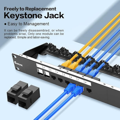 16 Port Patch Panel Cat6 Keystone RJ45 Patch Panel UTP 1U Network Patch Panel - Image 6