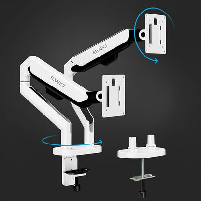 EVEO Premium Dual Monitor Mount 14"-35” Dual Monitor Arm VESA Bracket - Image 3