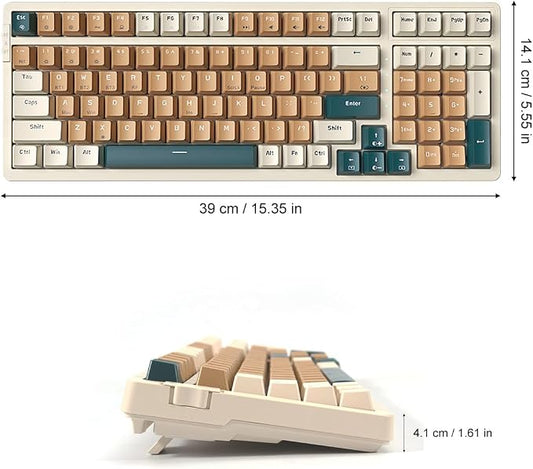 Wireless Mechanical Keyboard, Triple Mode 2.4G/USB-C/BT Gaming Keyboards 100 - Image 2