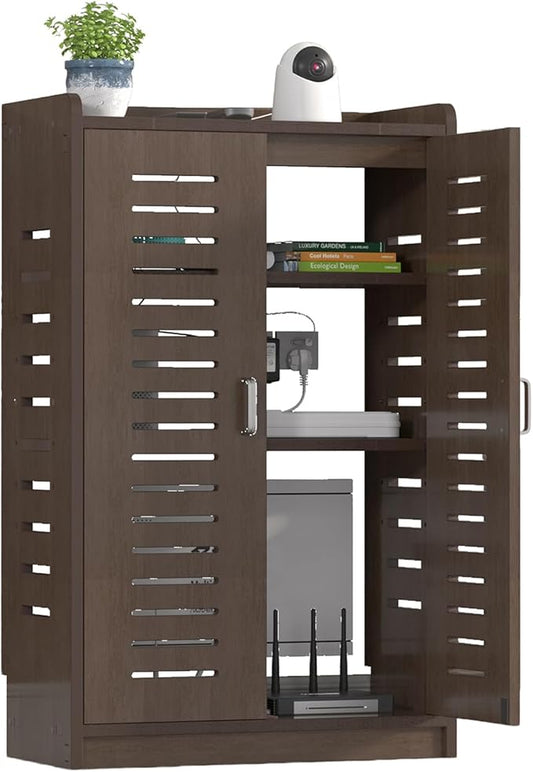 Large WiFi Router Cabinet 20''x31''x10'' Floor Standing Modem Organizer by Unknown