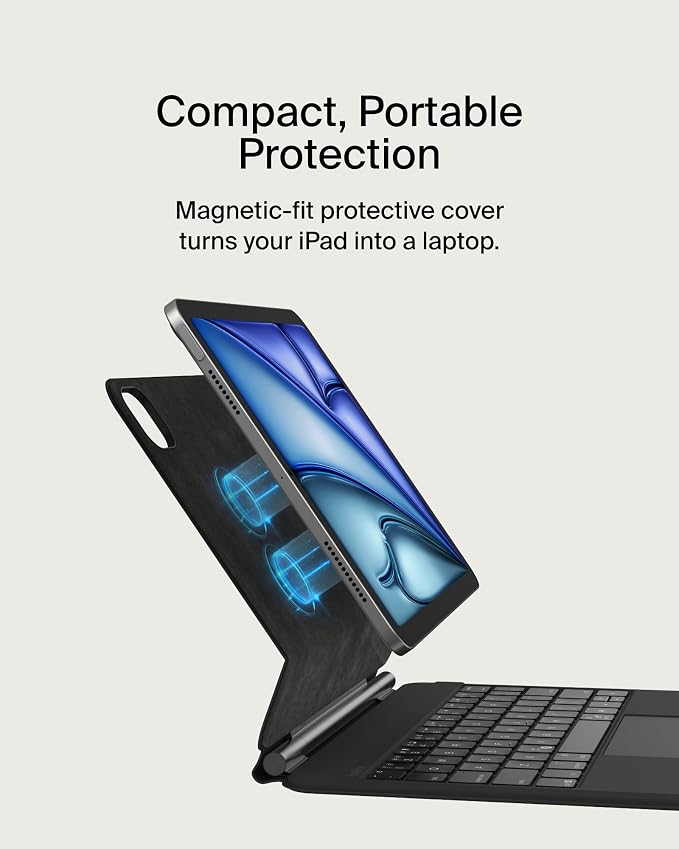 Belkin Pro Keyboard Case w/Magnetic Stand, Backlit Bluetooth Keyboard, Magnetic - Image 3