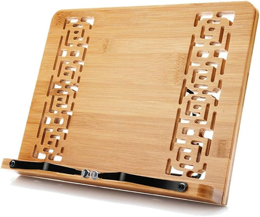 wishacc Large Size Bamboo Book Stand and Cookbook Holders by wishaccDirect